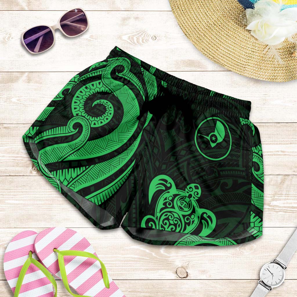 Yap Women's Short - Green Tentacle Turtle Women Green - Polynesian Pride