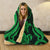 Chuuk Hooded Blanket - Green Tentacle Turtle - Polynesian Pride