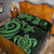 Yap Quilt Bed Set - Green Tentacle Turtle - Polynesian Pride