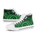 Marshall Islands High Top Shoes - Green Tentacle Turtle Crest - Polynesian Pride