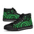 Marshall Islands High Top Shoes - Green Tentacle Turtle Crest - Polynesian Pride