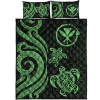 Hawaii Quilt Bed Set - Green Tentacle Turtle - Polynesian Pride