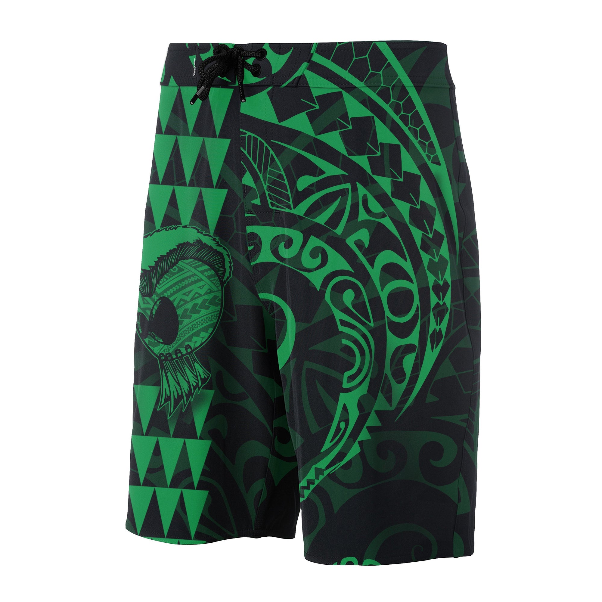 Hawaii Polynesian Warrior Board Shorts Green V.2 Men Green - Polynesian Pride