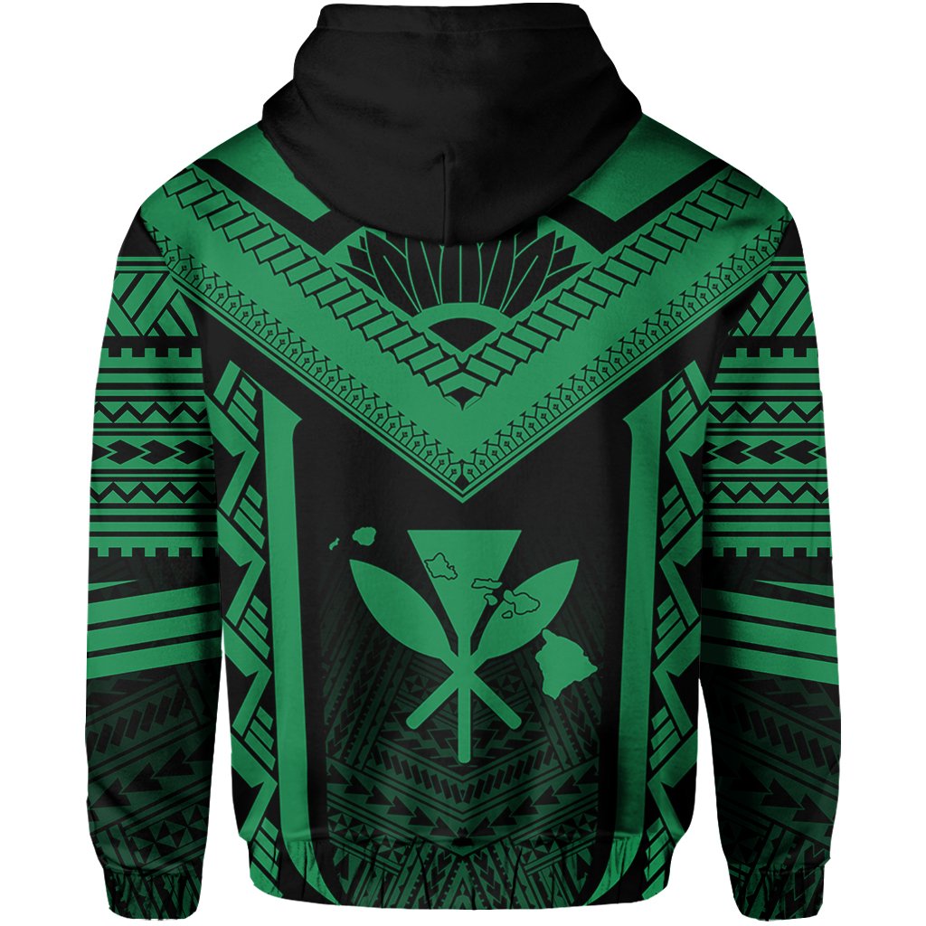 Hawaii Kanaka Polynesian Hoodie Active Green - Polynesian Pride
