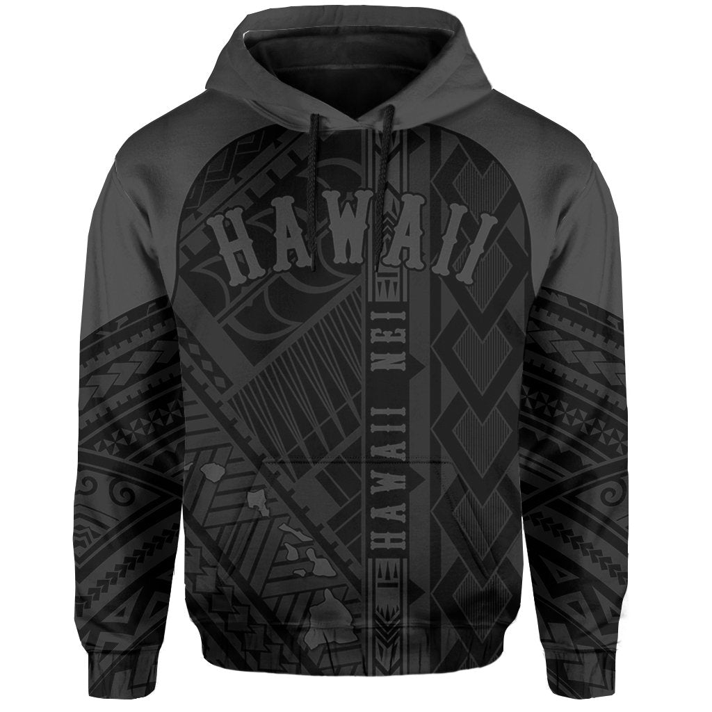 Hawaii Nei Hoodie Polynesian Grey - Polynesian Pride