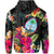 Guam Polynesian Hoodie Tropical Flowers Colorful Vibes LT8 - Polynesian Pride