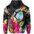 Custom Guam Polynesian Hoodie Tropical Flowers Colorful Vibes LT8 - Polynesian Pride