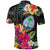 Guam Polynesian Polo Shirt Tropical Flowers Colorful Vibes LT8 - Polynesian Pride