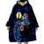 Guam Polynesian Blue Turtle Hibiscus Wearable Blanket Hoodie LT9 - Polynesian Pride