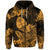 Guam Polynesian Hoodie Tropical Flowers Tan LT8 - Polynesian Pride