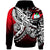 Guam Hoodie Tribal Jungle Pattern Red Color Unisex Red - Polynesian Pride