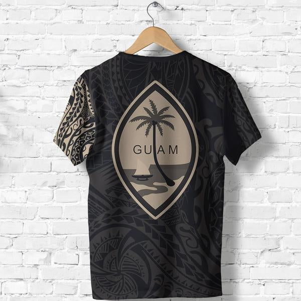 Guam T Shirt Guam Coat of Arms Polynesian Tattoo Style - Polynesian Pride