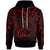 Guam Hoodie Red Color Cross Style Unisex Black - Polynesian Pride