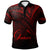 Guam Polo Shirt Red Color Cross Style Unisex Black - Polynesian Pride