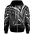 Guam Zip Hoodie Cross Style Unisex Black - Polynesian Pride