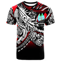 Guam T Shirt Tribal Jungle Pattern Unisex Red - Polynesian Pride