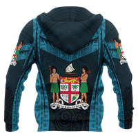 Fiji Hoodie Fijian Waves - Polynesian Pride