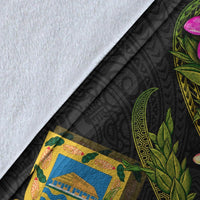 Tuvalu Polynesian Custom Personalised Blanket - Plumeria Tribal - Polynesian Pride