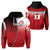 Custom Tonga Rugby Hoodie Impressive Version Custom Text and Number Unisex Red - Polynesian Pride