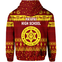 Haapai High School Christmas Zip Hoodie Simple Style LT8 - Polynesian Pride