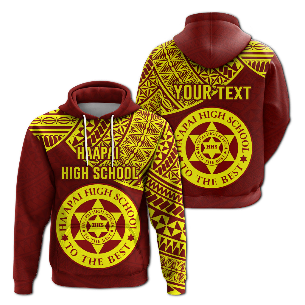 Custom Haapai High School Hoodie Maroon and Gold LT4 Unisex Maroon - Polynesian Pride