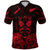 Maori Aotearoa Rugby Haka Polo Shirt New Zealand Silver Fern Red Unisex Red - Polynesian Pride