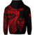 Custom New Zealand Haka Rugby Maori Zip Hoodie Silver Fern Vibes Red LT8 - Polynesian Pride