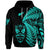 Custom New Zealand Haka Rugby Maori Hoodie Silver Fern Vibes Turquoise LT8 - Polynesian Pride