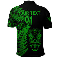 Custom New Zealand Haka Rugby Maori Polo Shirt Silver Fern Vibes Green LT8 - Polynesian Pride