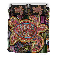 Hawaiian Duvet Cover Set - Colorful Turtle Pattern - Polynesian Pride