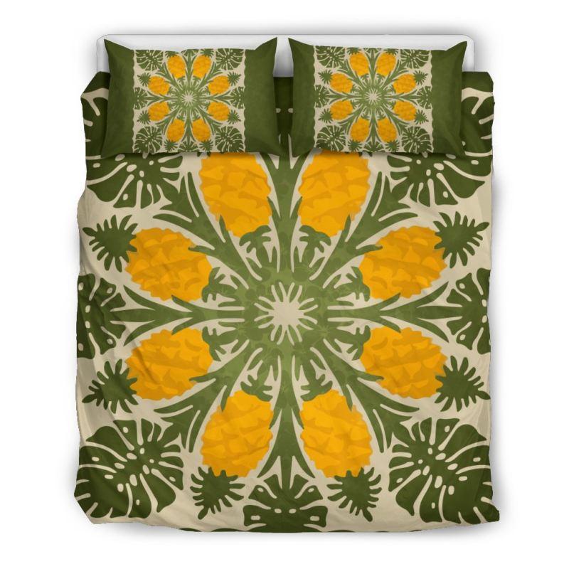 Hawaii Duvet Cover Set - Pineapple Petals - Polynesian Pride