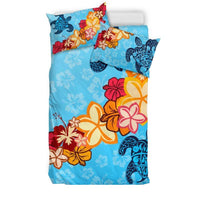 Hawaiian Duvet Cover Set - Turtle And Hibiscus - Polynesian Pride