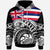 Hawaii Custom Hoodie Ethnic Style With Round Black White Pattern Unisex Black - Polynesian Pride