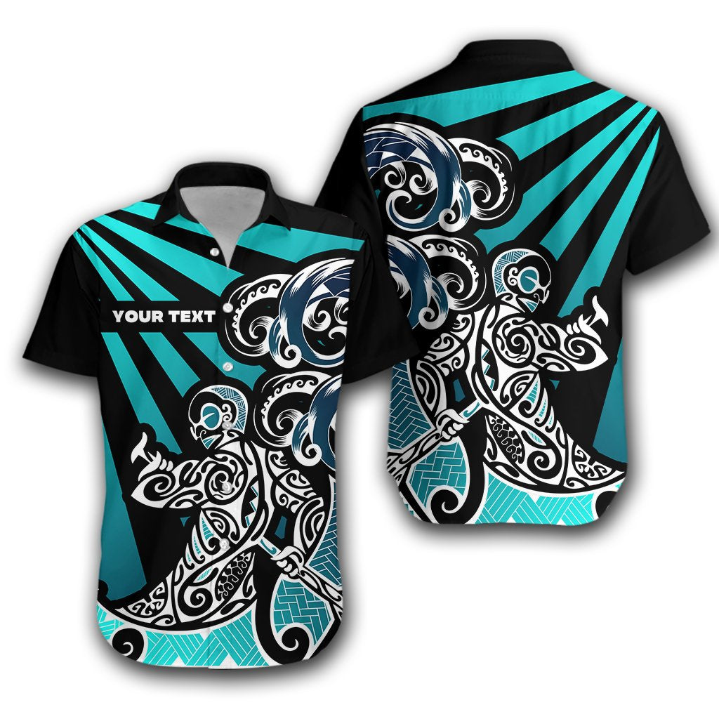 (Custom Personalised) Maori Aotearoa Hawaiian Shirt New Zealand Simple Style LT16 Unisex Black - Polynesian Pride