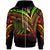 Hawaii Zip Hoodie Reggae Color Cross Style Unisex Black - Polynesian Pride