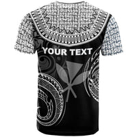 Hawaii Custom T Shirt Unique Serrated Texture White - Polynesian Pride