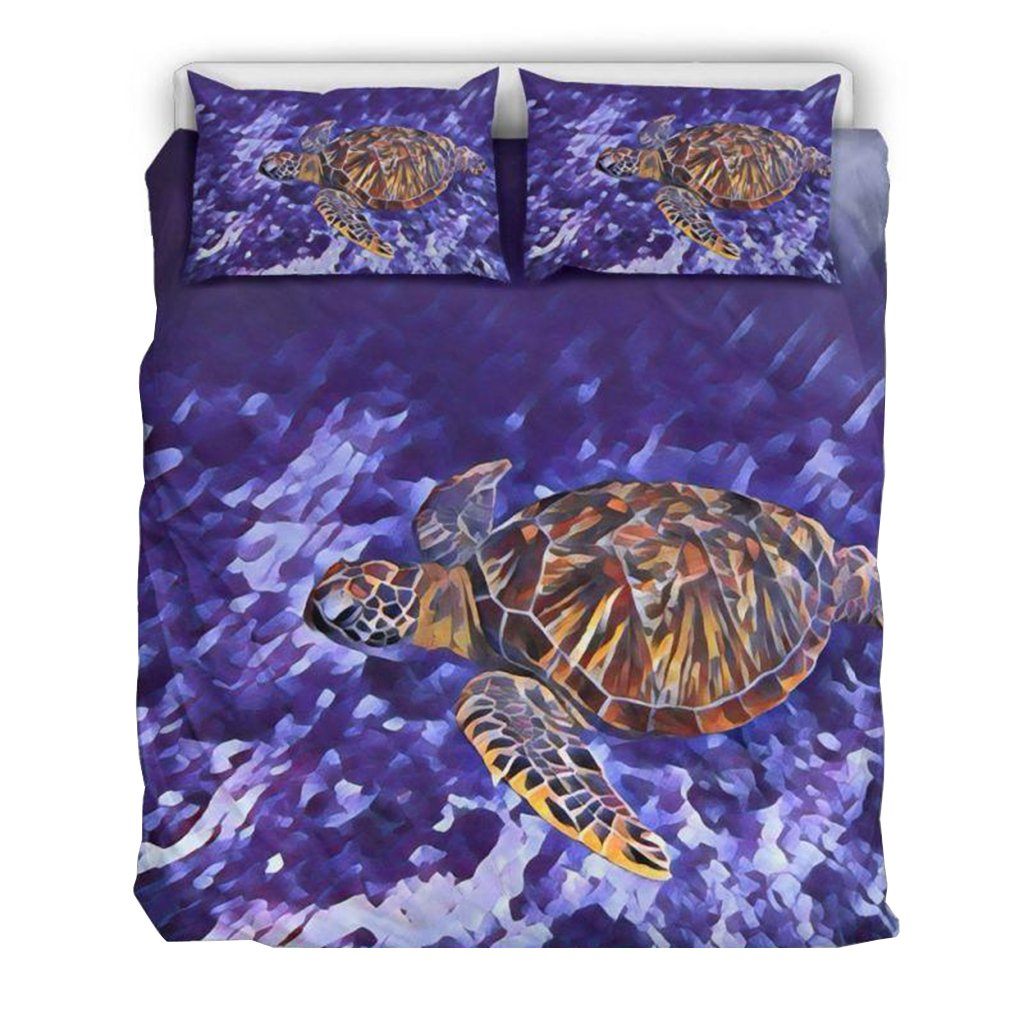 Hawaiian Duvet Cover Set - Hawaii Sea Turtle 02 - Polynesian Pride