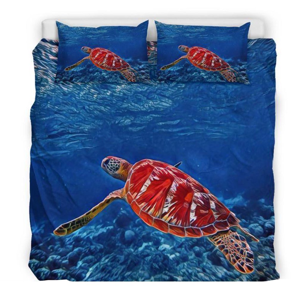Hawaiian Duvet Cover Set - Hawaii Sea Turtle 04 - Polynesian Pride