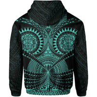 Polynesian Tattoo All Over Print Zip Hoodie Turquoise - Polynesian Pride