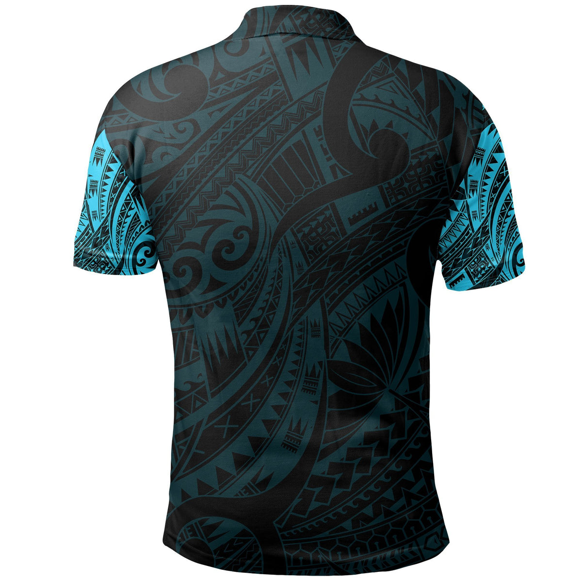 Hei Matau Maori Tattoo Polo Shirt Blue - Polynesian Pride