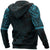 Hei Matau Maori Tattoo All Over Hoodie Blue - Polynesian Pride