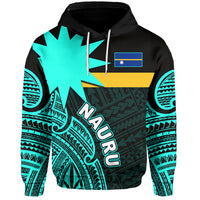 Custom Nauru Hoodie Flag In Heart No.4 LT6 Unisex Green - Polynesian Pride