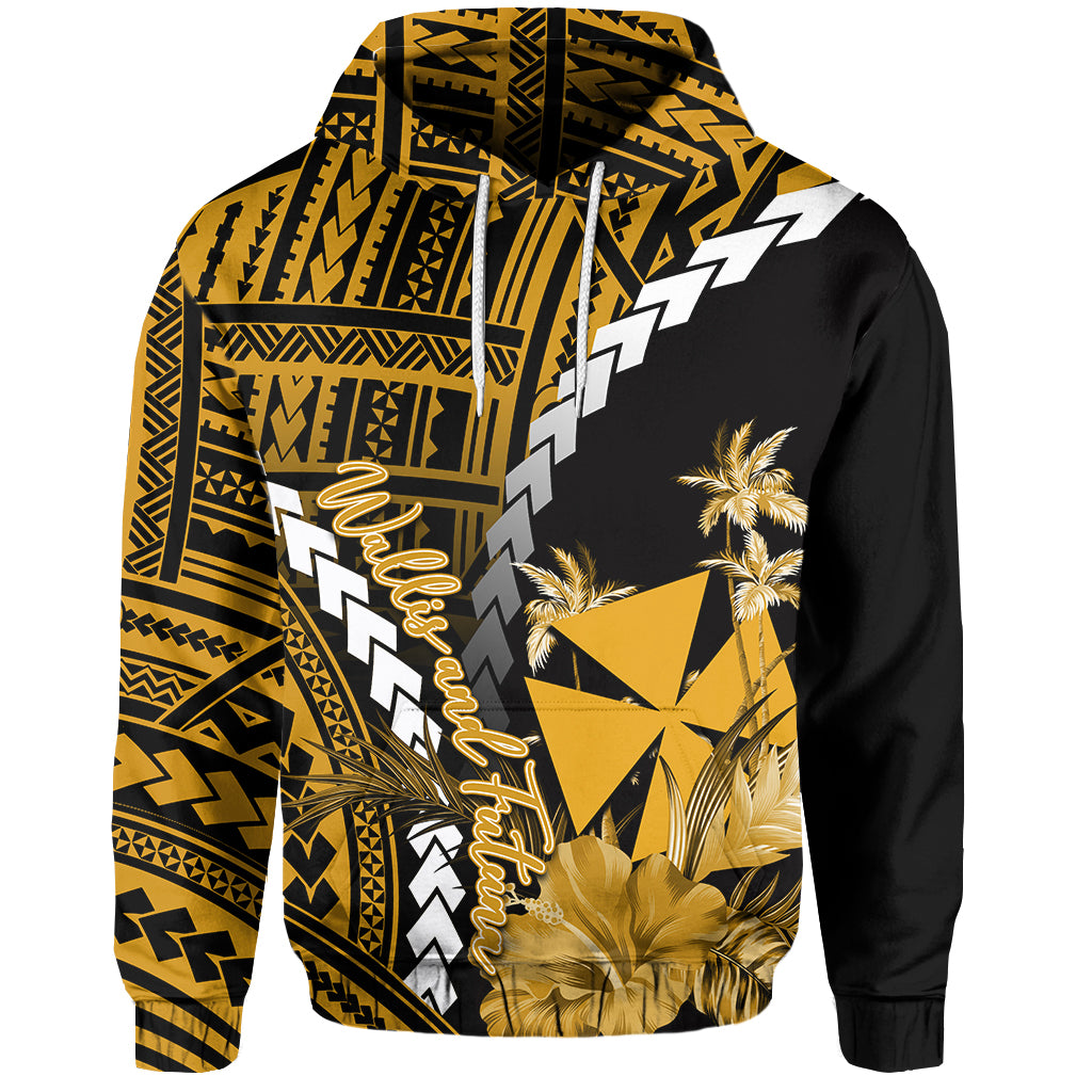 Custom Wallis and Futuna Hoodie Polynesian Style Gold Color LT6 Hoodie Gold - Polynesian Pride