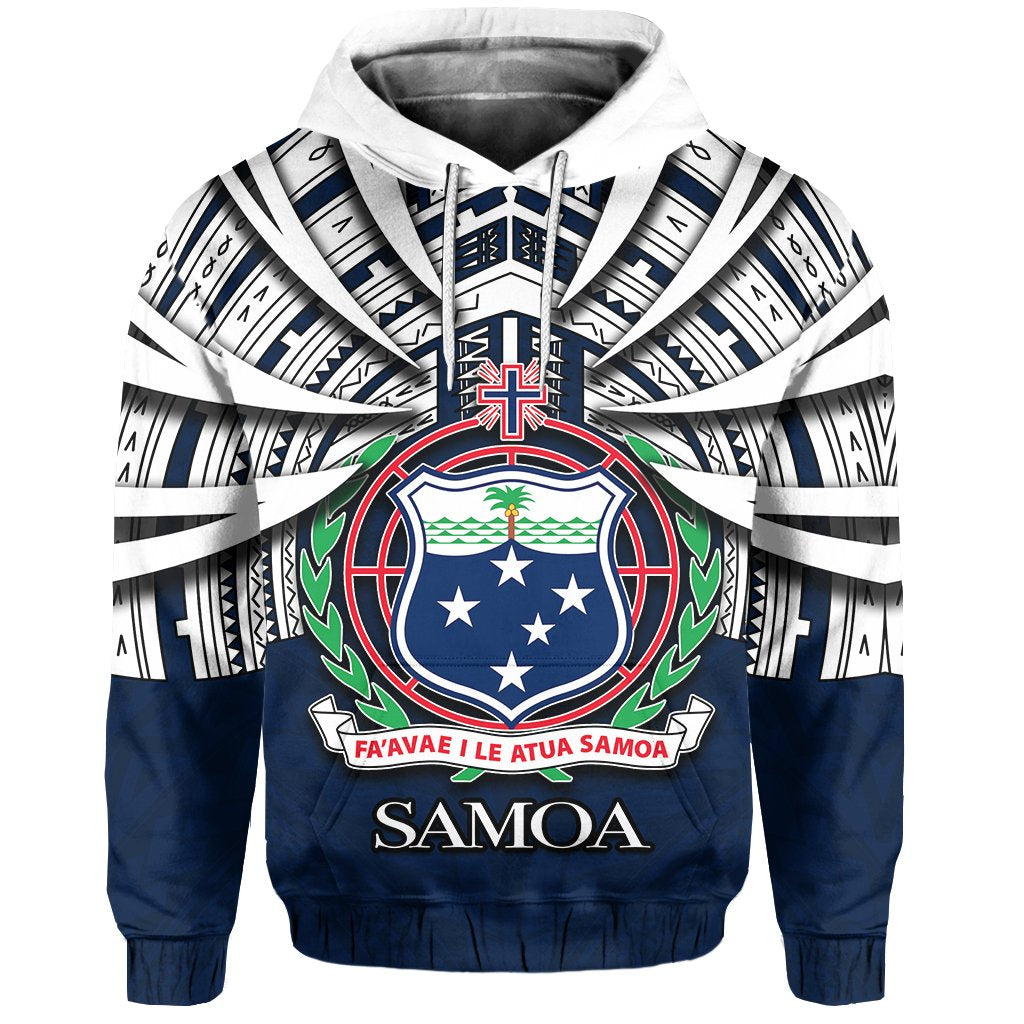 Custom Vibe Hoodie Samoa Hoodie Special Polynesian No.4 Unisex Blue - Polynesian Pride