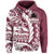 Custom Cook Islands Hoodie Mangaia Polynesian Style LT6 Maroon - Polynesian Pride