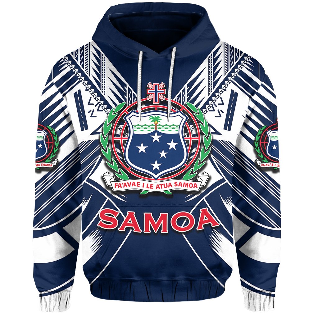 Custom Vibe Hoodie Samoa Hoodie Unisex Blue - Polynesian Pride