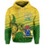 Custom Cook Islands Rugby Turtle Polynesian Hoodie Unisex Green - Polynesian Pride