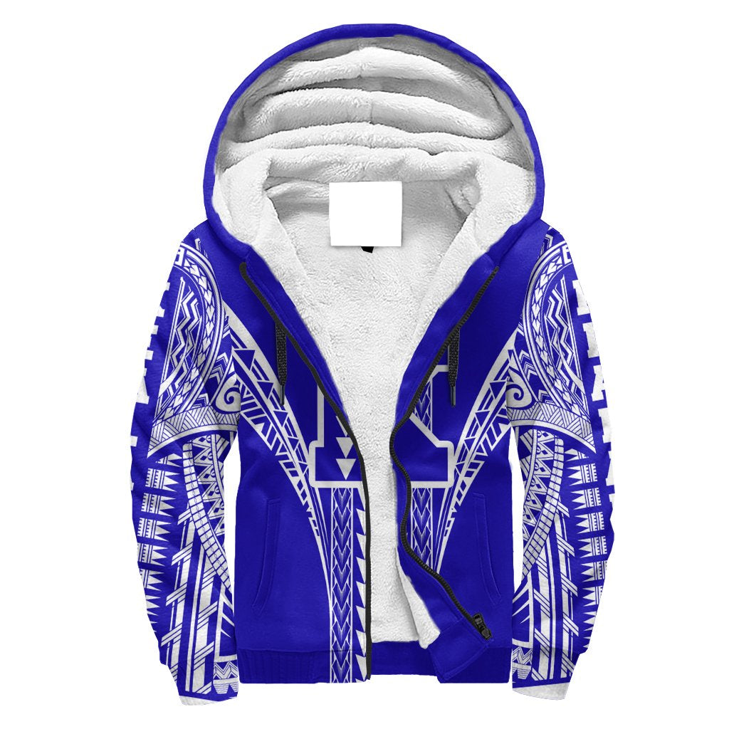 Hawaii - Kealakehe High Sherpa Hoodie AH Blue - Polynesian Pride