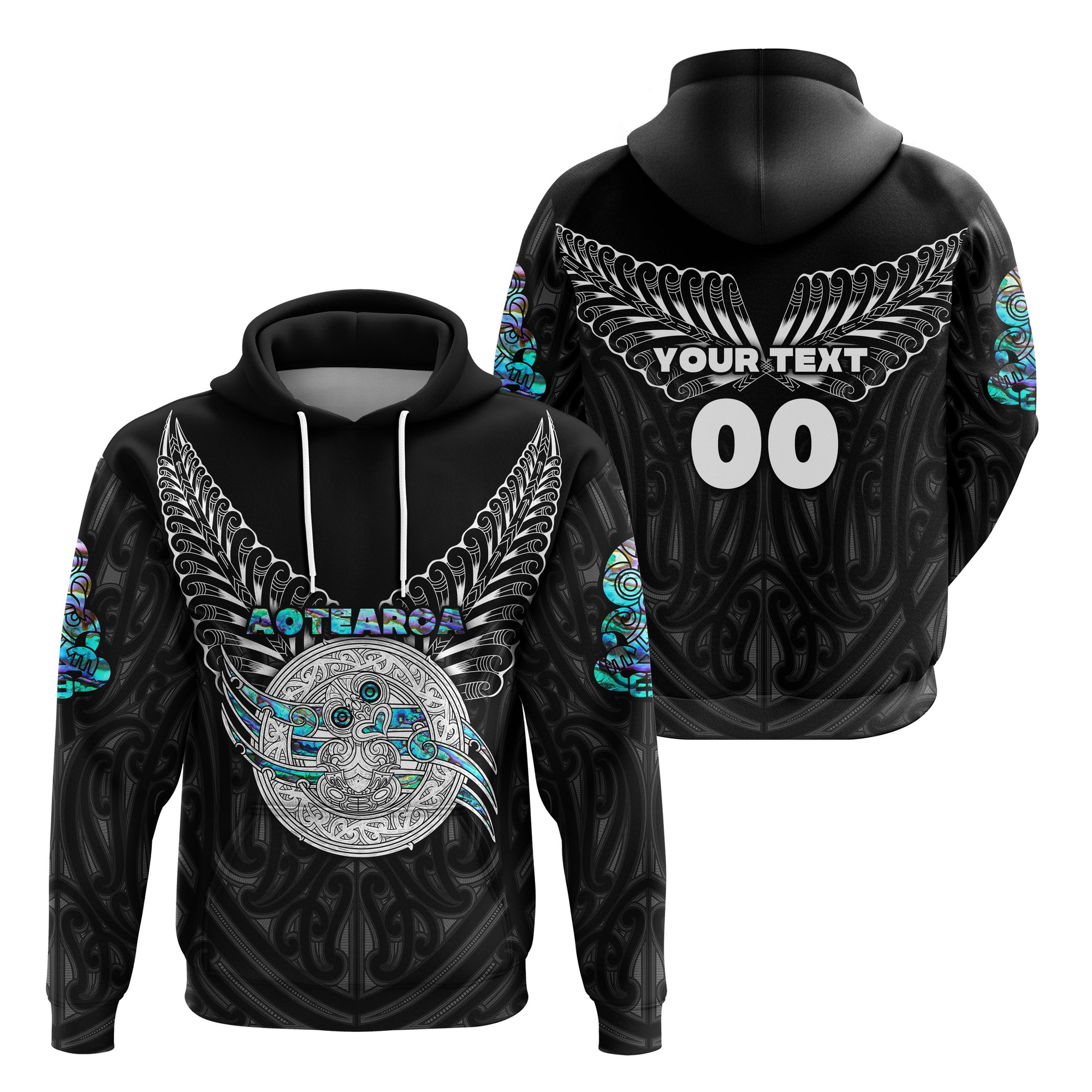 Custom Maori Aotearoa Hoodie Simple Sport Style LT16 Unisex Black - Polynesian Pride