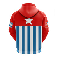 West Papua Zip Hoodie Morning Star Flag LT4 - Polynesian Pride